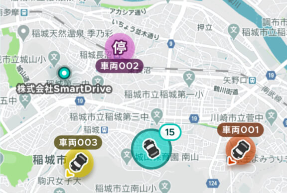 車両アイコンの色を変更可能